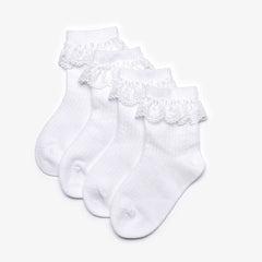 Frilly Socks White 4 Pack 1-2 Years White | Clarks discount - Kids