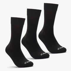 3 Pack Socks Size 6-11 Black Black | Clarks on Sale - Men