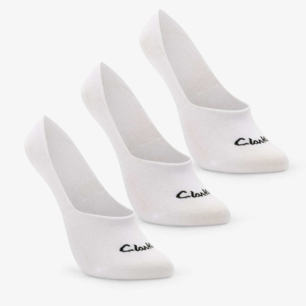 Sock Liners 3 Pack Size 2-8 White | Clarks on Sale - Women