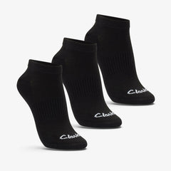 Ankle Socks 3 Pack Size 2-8 Black Black | Clarks for sale - Women