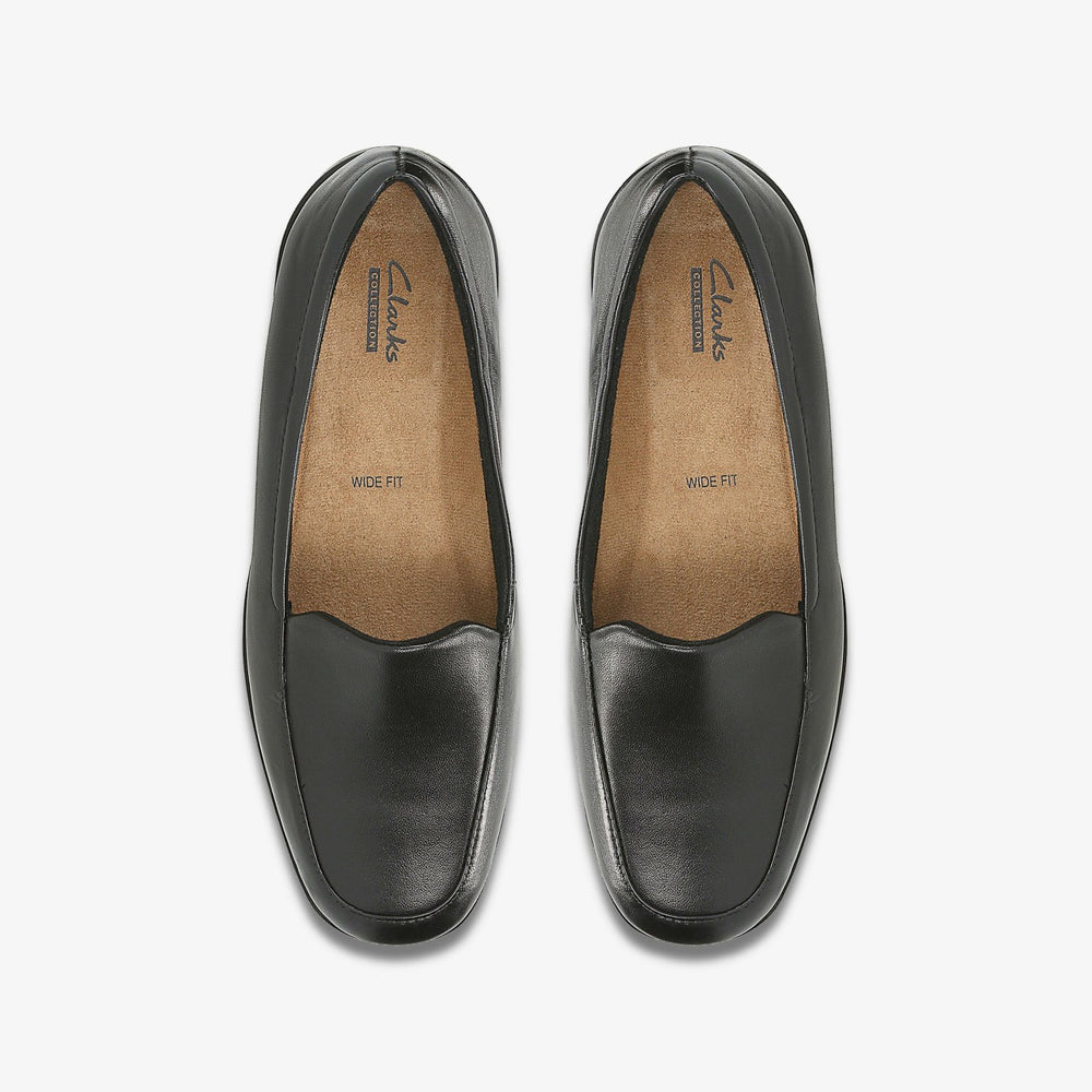 Georgia Loafer Black Leather | Clarks for sale - Women