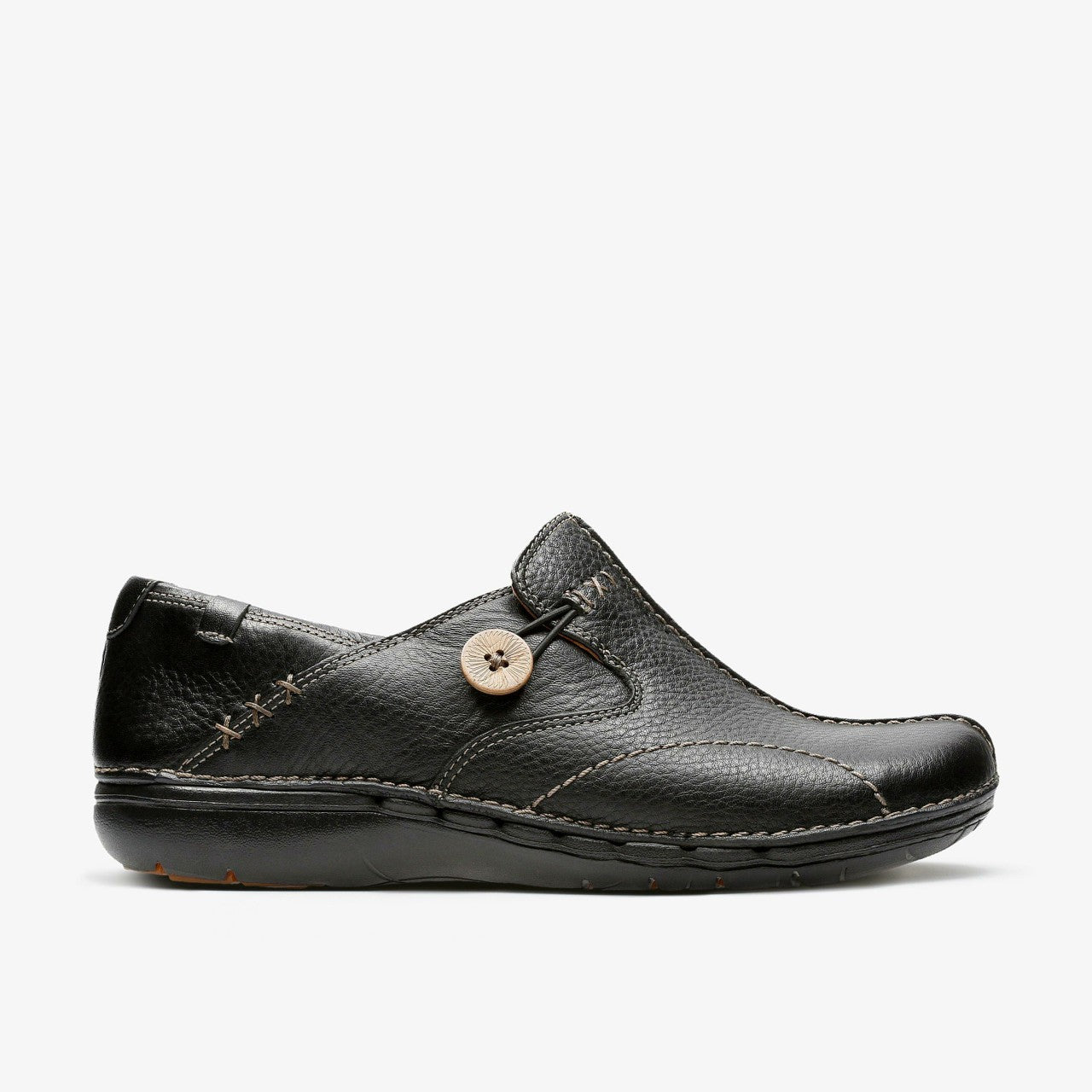 Un Loop Black Leather | Clarks online - Women