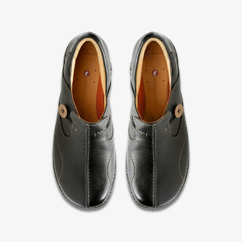 Un Loop Black Leather | Clarks online - Women
