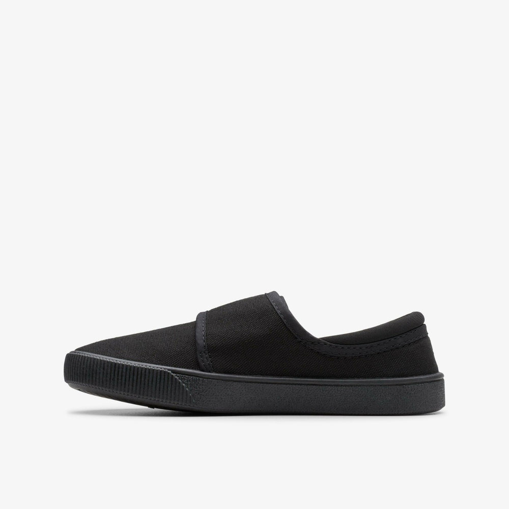 Hopper Run Black Fabric | Clarks discount - Kids