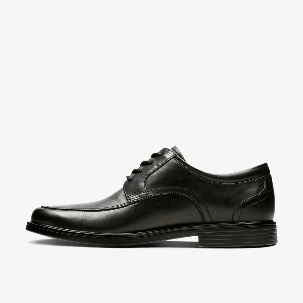 Un Aldric Park Black Leather | Clarks on Sale - Men