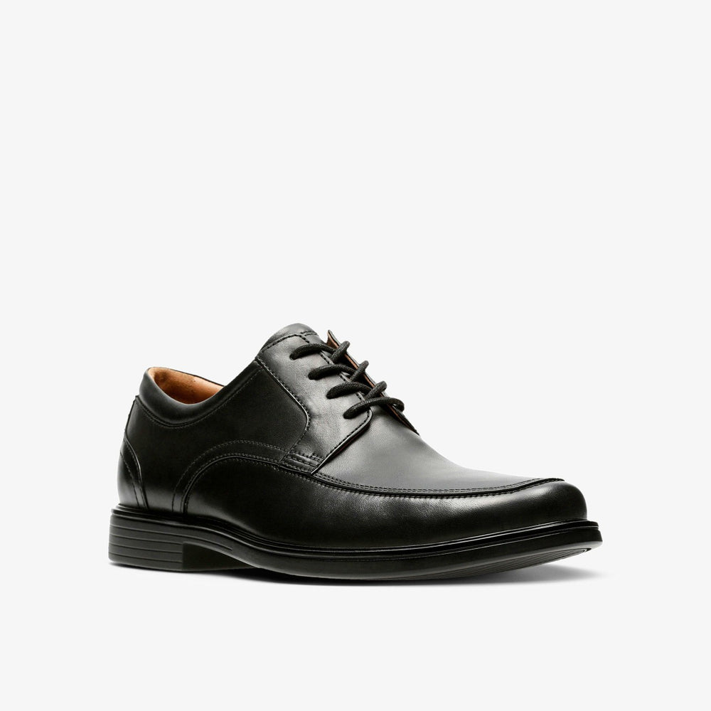 Un Aldric Park Black Leather | Clarks on Sale - Men