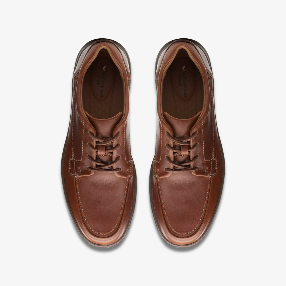 Un Abode Ease Dark Tan Leather | Clarks outlet - Men