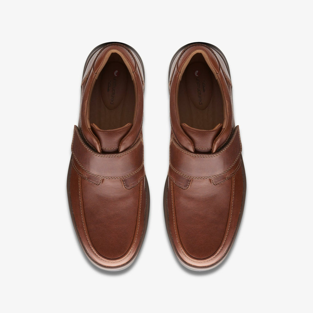 Un Abode Strap Loafer Dark Tan Leather | Clarks Sale - Men