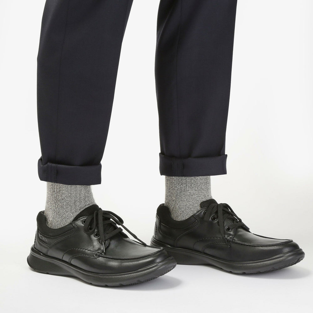 Cotrell Edge Black Smooth Leather | Clarks online - Men
