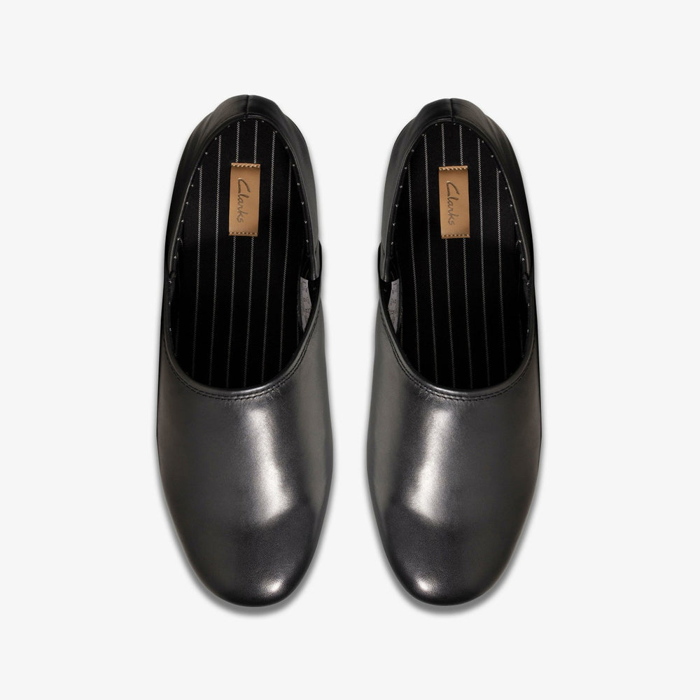 Harston Elite Slipper Black Leather | Clarks outlet - Men