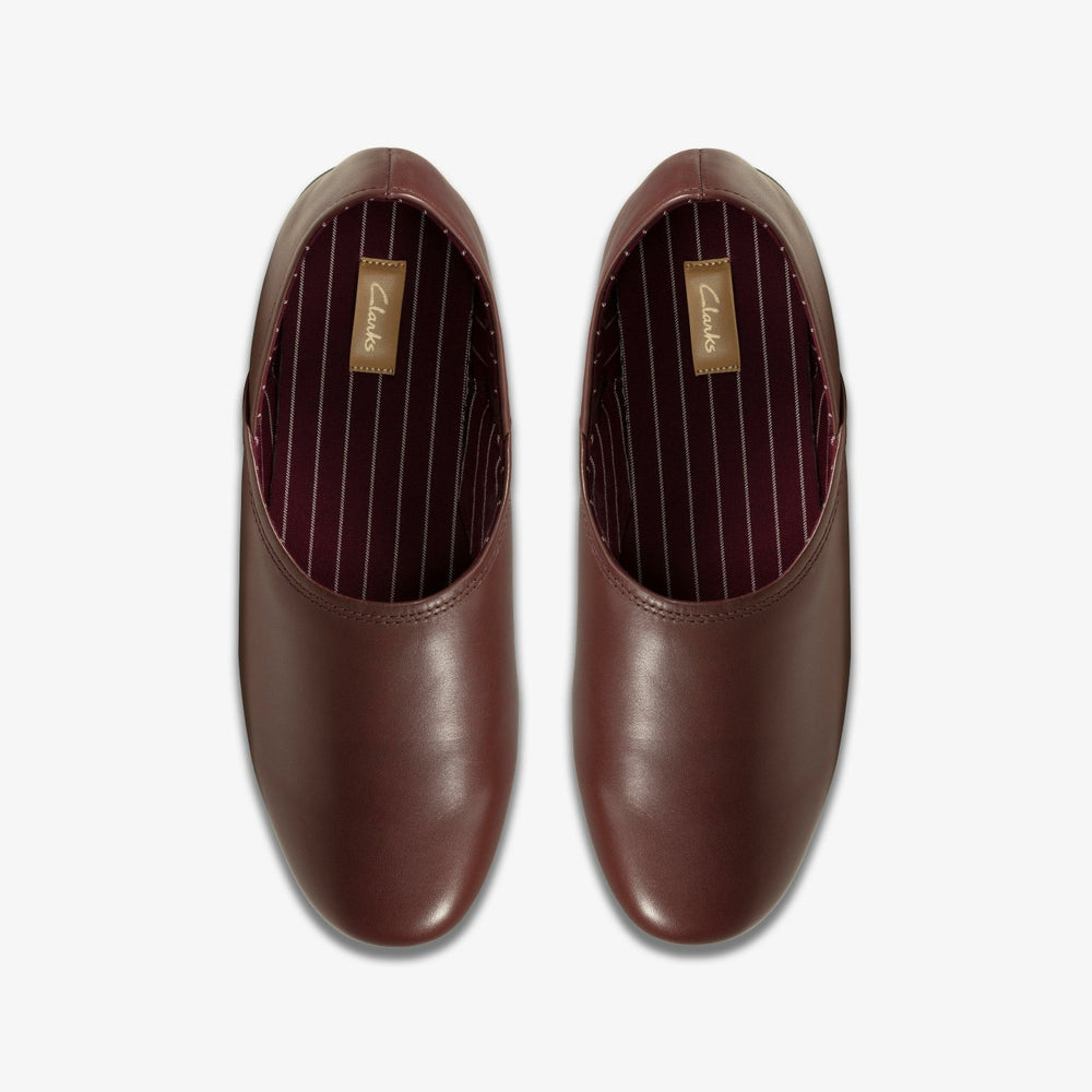 Harston Elite Slipper Burgundy Leather | Clarks discount - Men