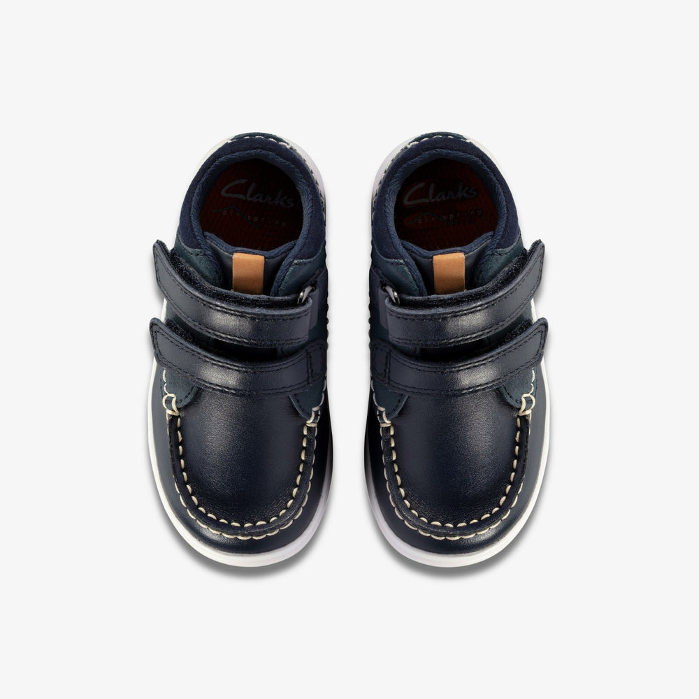 Crest Tuktu Toddler Navy Leather | Clarks on Sale - Kids