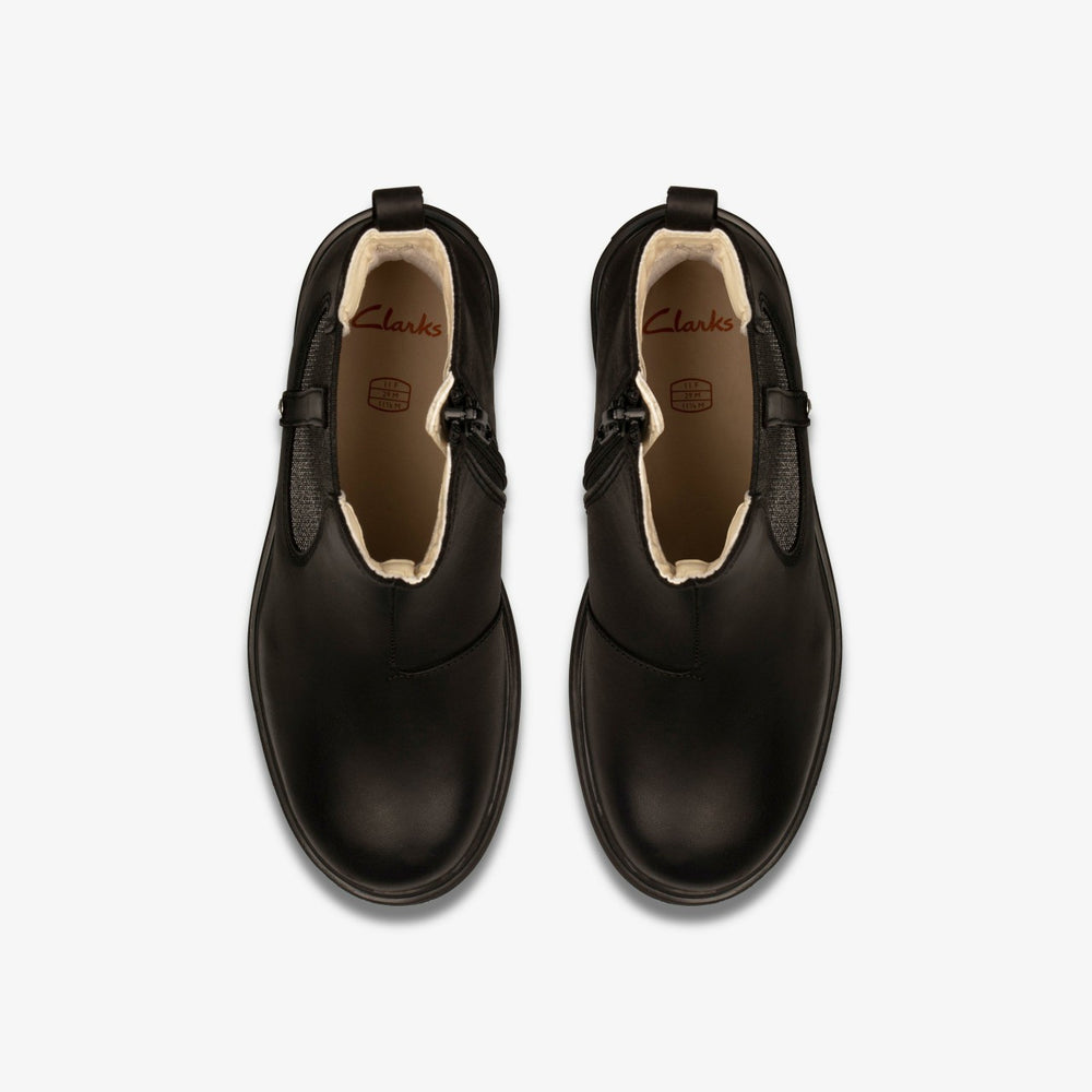 Astrol Orin Kid Black Leather | Clarks Sale - Kids