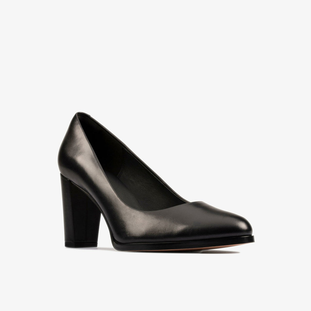 Kaylin Cara 2 Black Leather | Clarks discount - Women