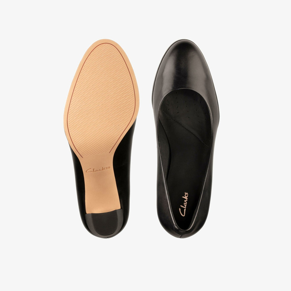 Kaylin Cara 2 Black Leather | Clarks discount - Women