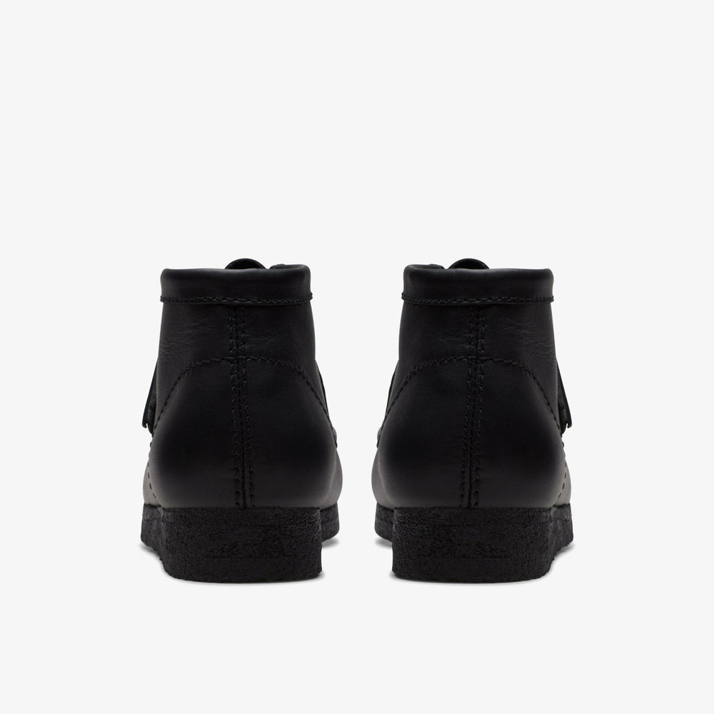 Wallabee Boot Black Leather | Clarks discount - Men