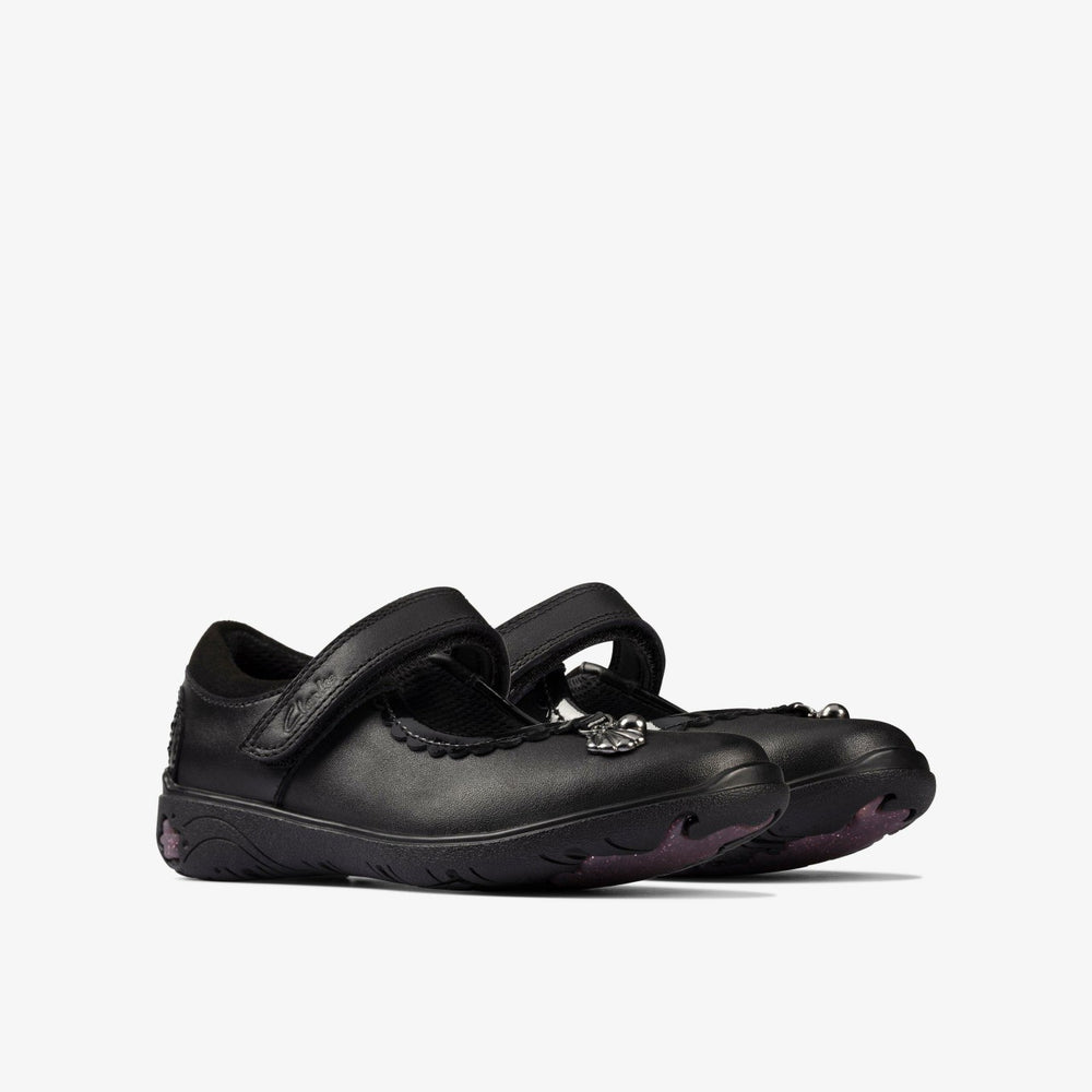 Sea Shimmer Toddler Black Leather | Clarks on Sale - Kids