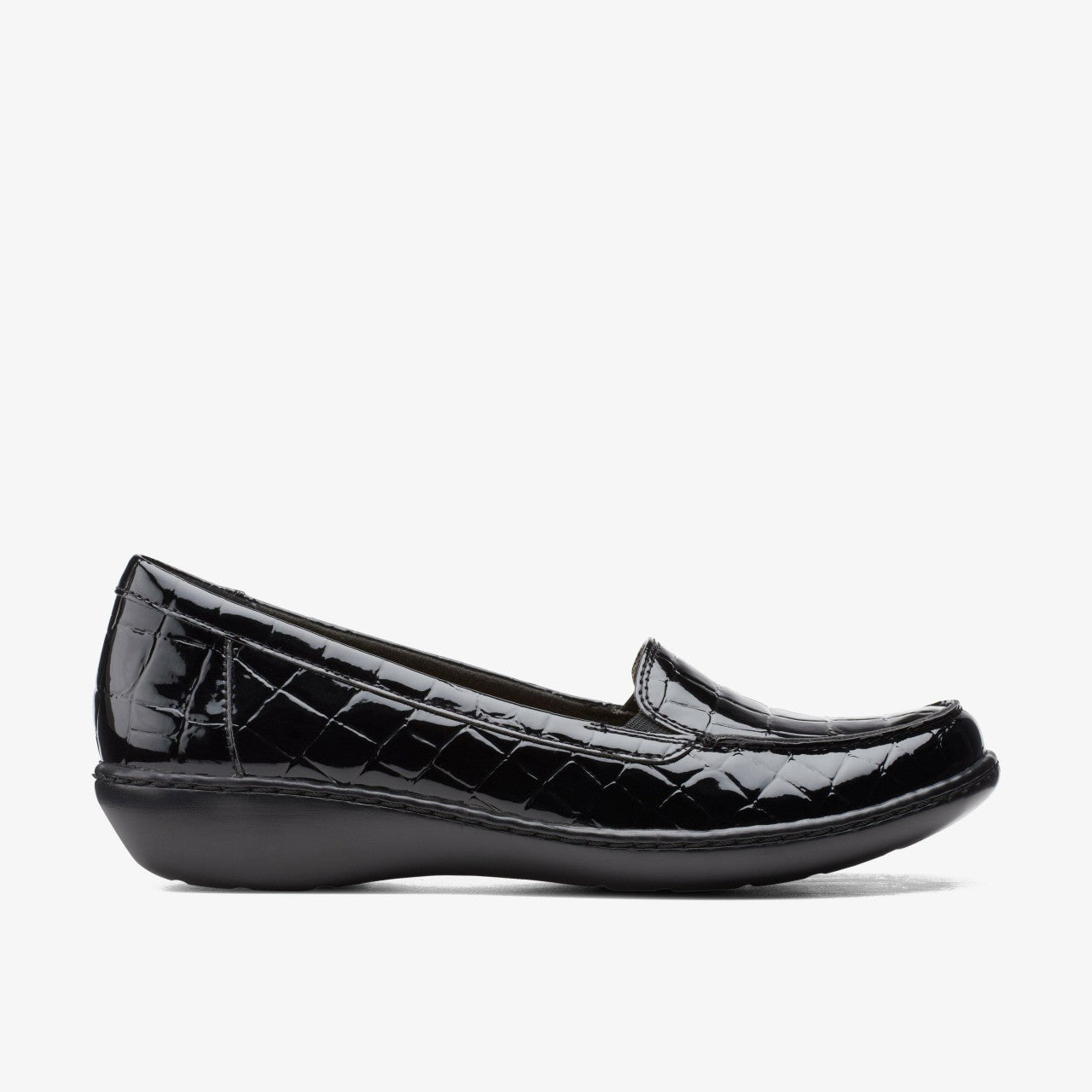 Ashland Jam Black Patent / Crocodile | Clarks on Sale - Women