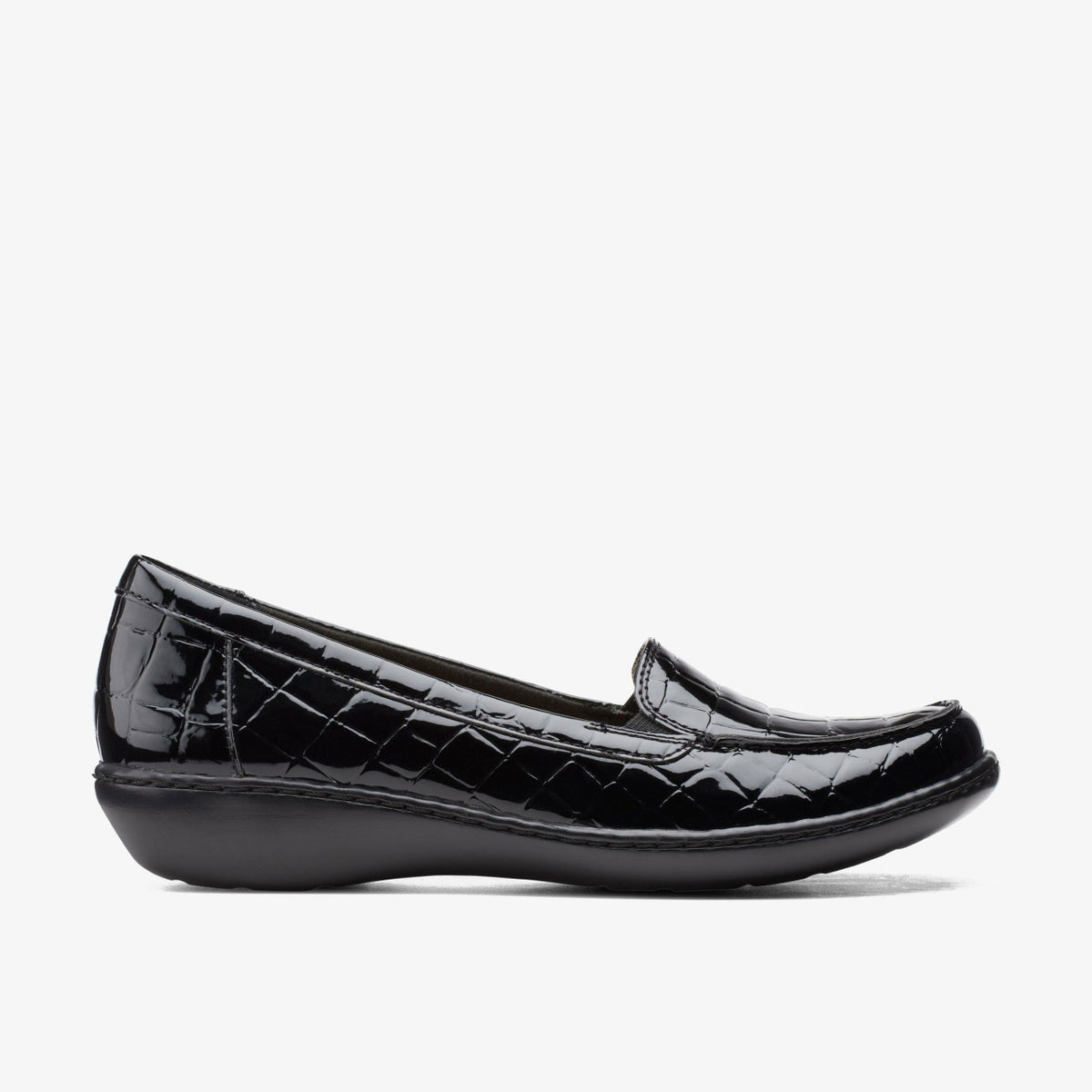 Ashland Jam Black Patent / Crocodile | Clarks on Sale - Women