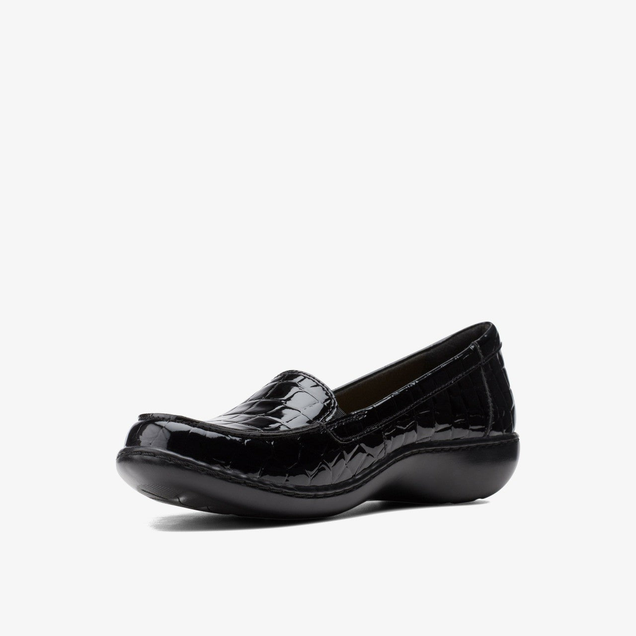 Ashland Jam Black Patent / Crocodile | Clarks on Sale - Women
