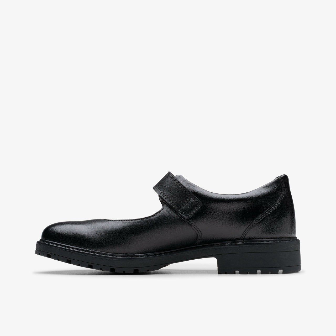 Loxham Walk Youth Black Leather | Clarks on Sale - Kids