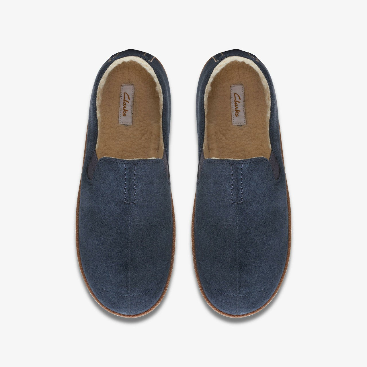 Home Mocc Slipper Navy Suede | Clarks online - Men