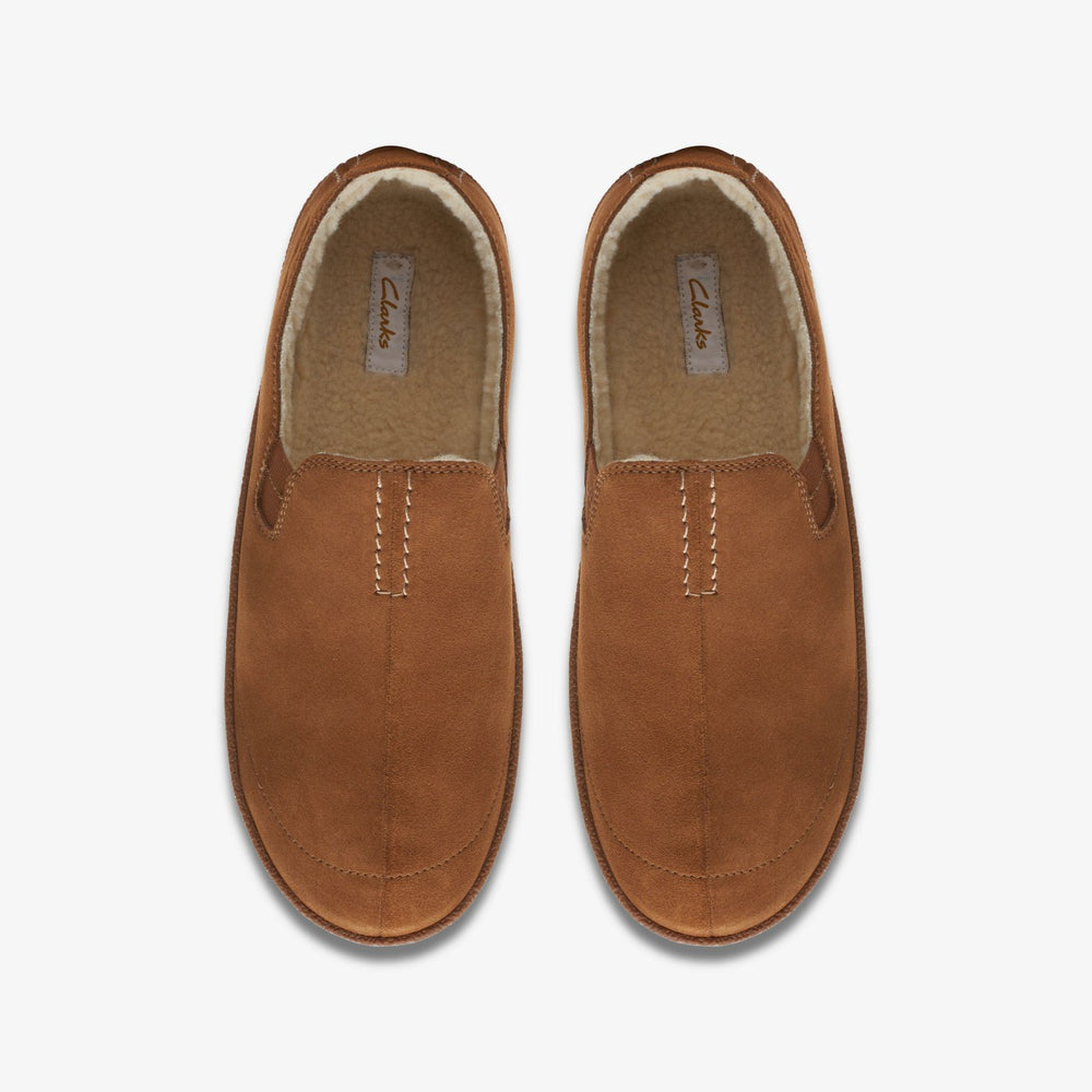 Home Mocc Slipper Tan Suede | Clarks for sale - Men