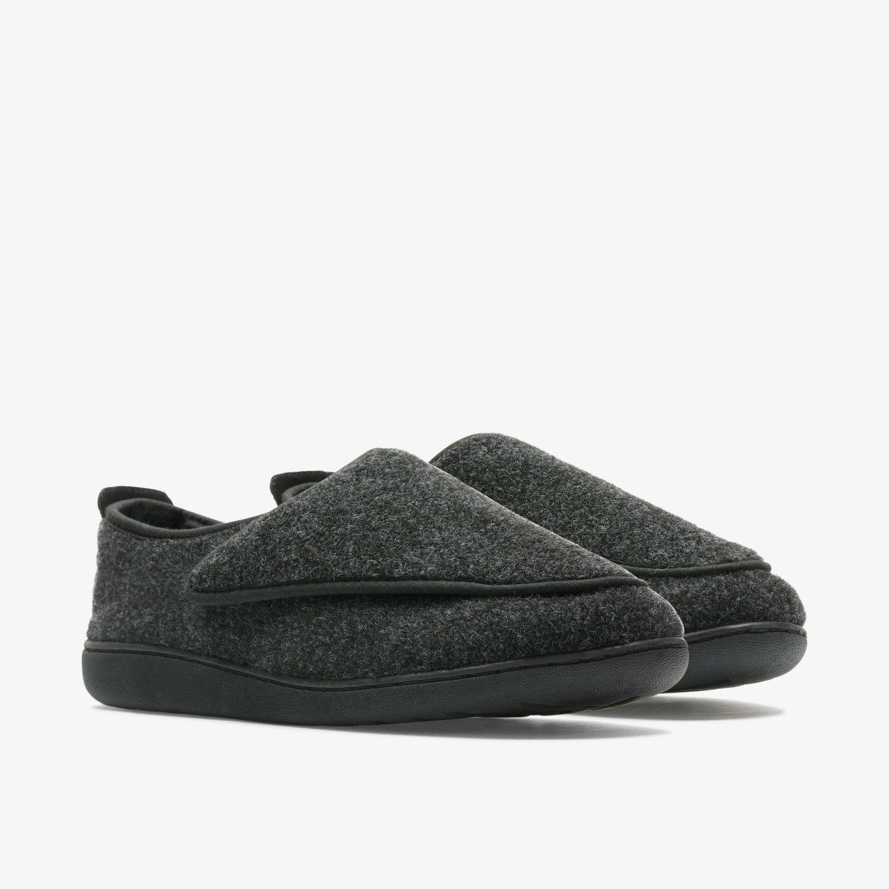 King Riptape Slipper Dark Grey Felt | Clarks for sale - Men