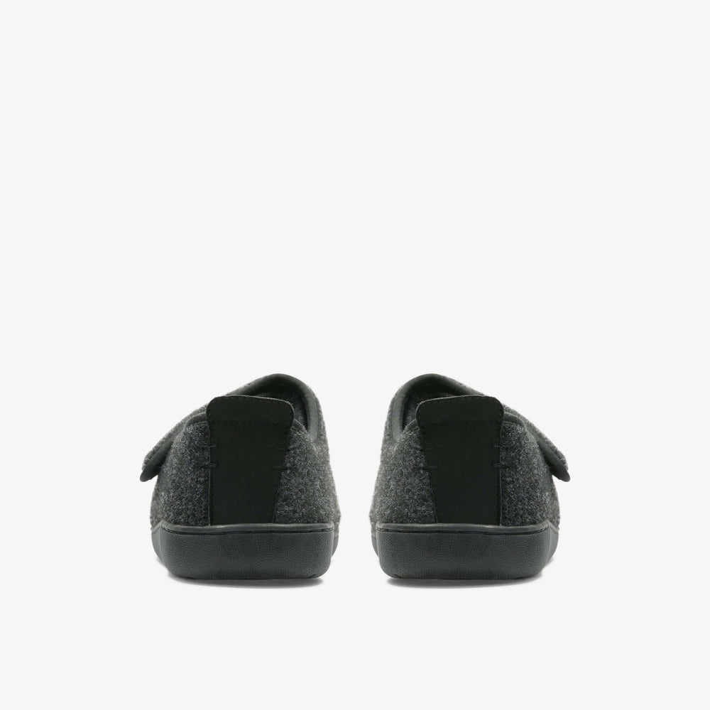 King Riptape Slipper Dark Grey Felt | Clarks for sale - Men
