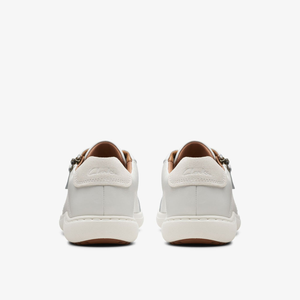 Nalle Lace White Leather | Clarks for sale - Women