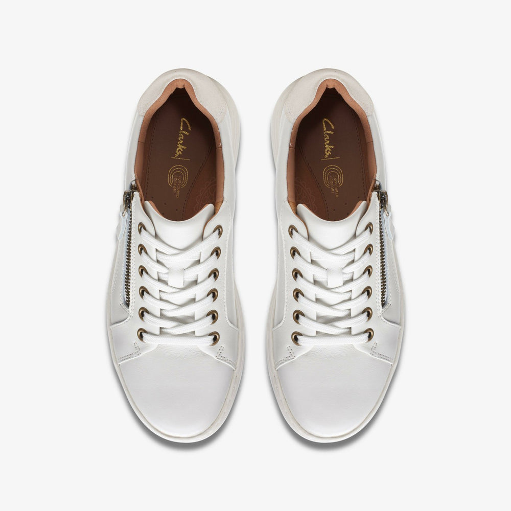 Nalle Lace White Leather | Clarks for sale - Women