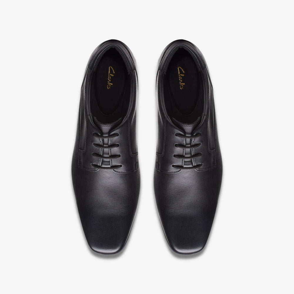 Sidton Lace Black Leather | Clarks discount - Men