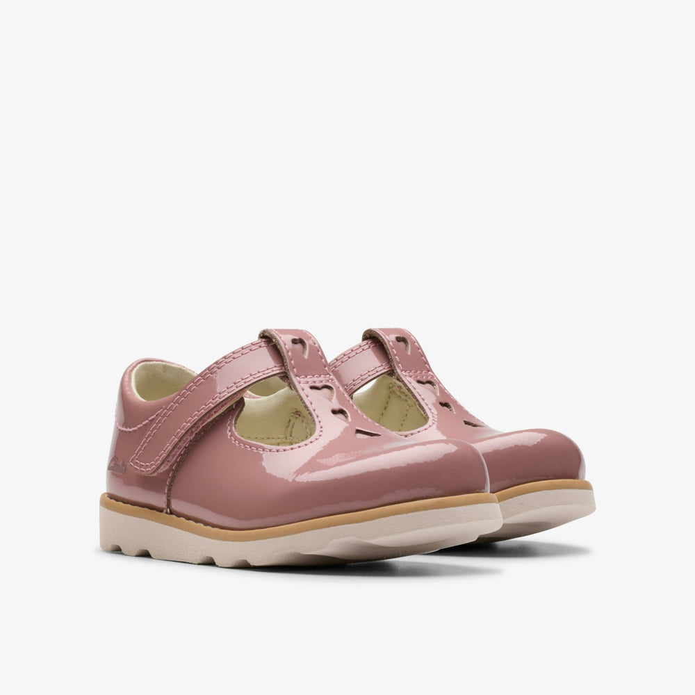 Crown Teen Toddler Dusty Pink Patent | Clarks online - Kids