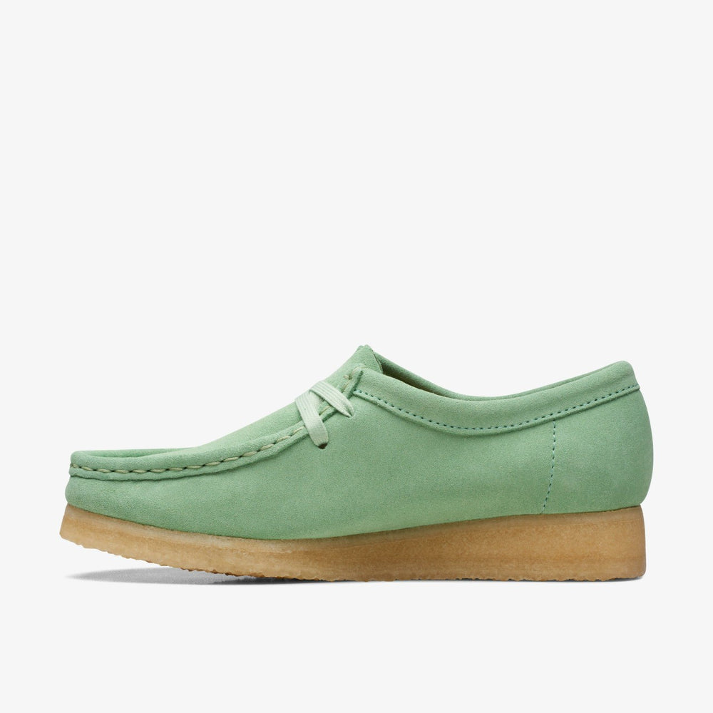 Wallabee Pine Green | Clarks discount - Women