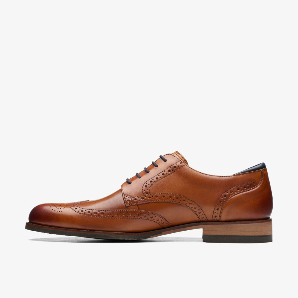Craft Arlo Limit Brogue Tan Leather | Clarks outlet - Men