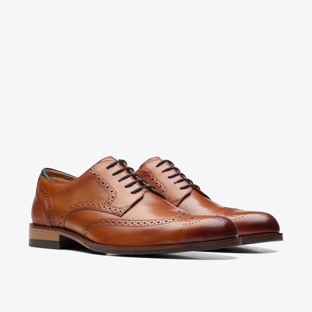 Craft Arlo Limit Brogue Tan Leather | Clarks outlet - Men