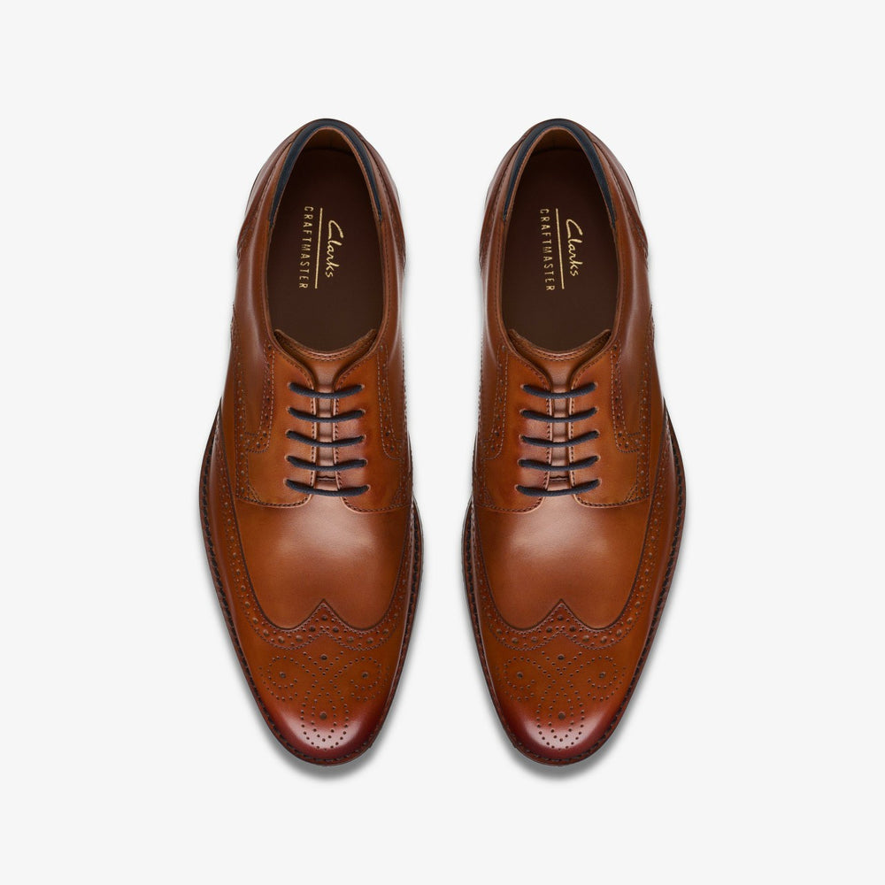 Craft Arlo Limit Brogue Tan Leather | Clarks outlet - Men