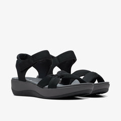 Arla Shore Black Textile | Clarks on Sale - Women