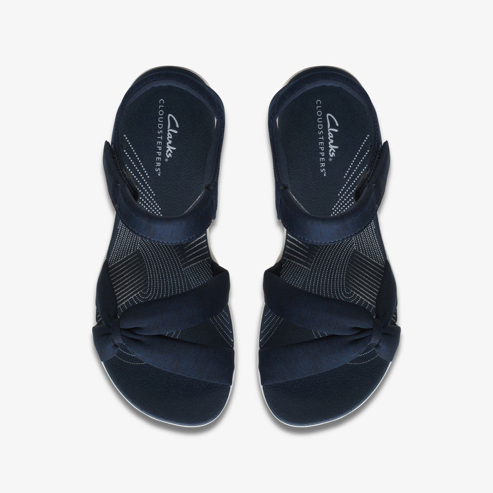Arla Shore Navy Textile | Clarks for sale - Women