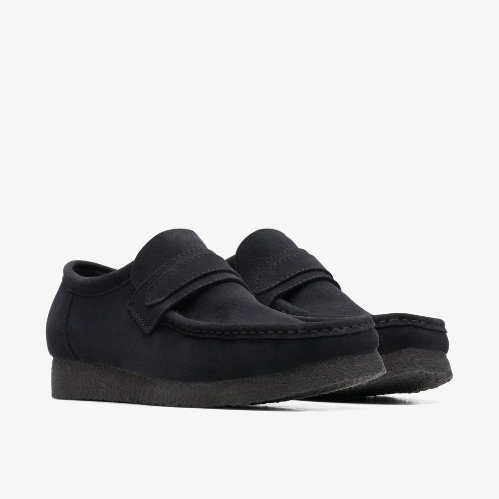 Wallabee Loafer Black Suede | Clarks discount - Men