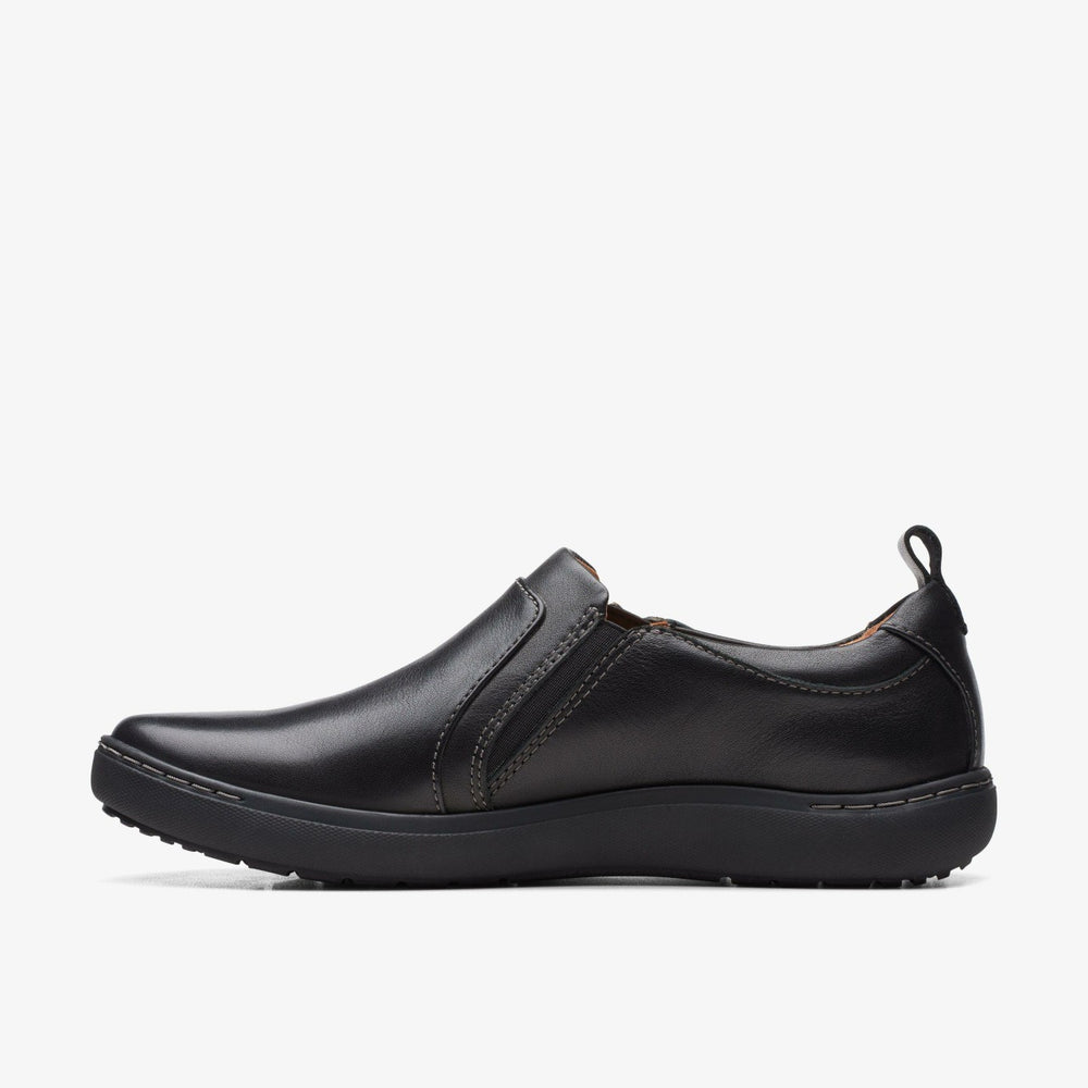 Nalle Lilac Black Leather | Clarks on Sale - Women