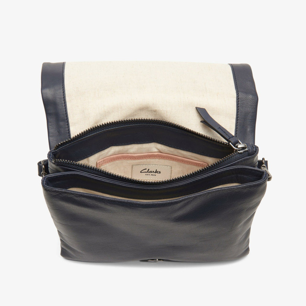 Treen Medium Navy Leather | Clarks outlet - Women