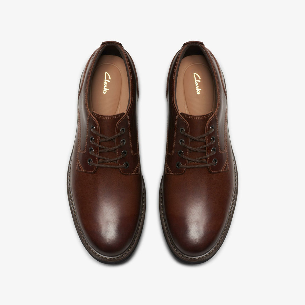 Batcombe Tie Dark Tan Leather | Clarks for sale - Men