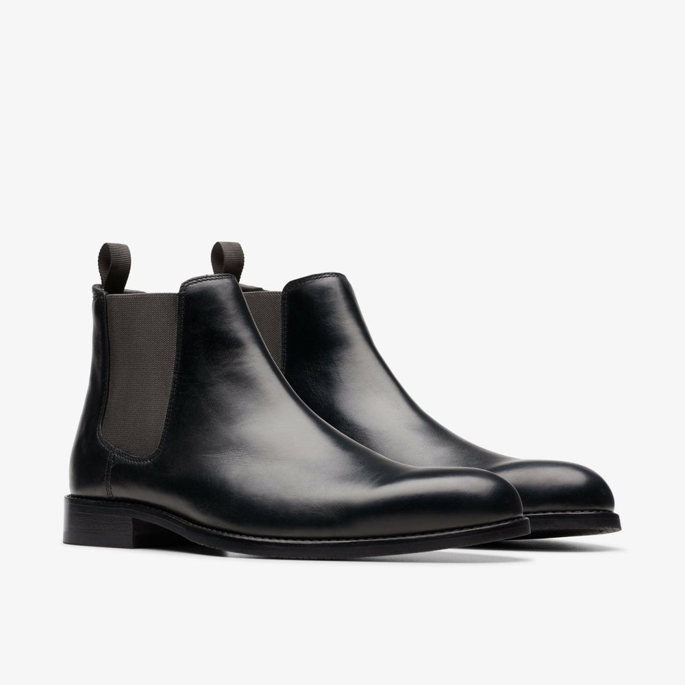Craft Arlo Top Chelsea Boot Black Leather | Clarks outlet - Men