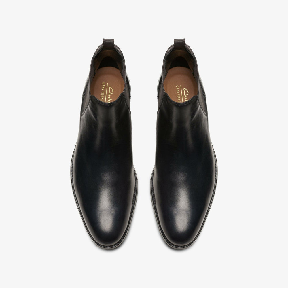 Craft Arlo Top Chelsea Boot Black Leather | Clarks outlet - Men