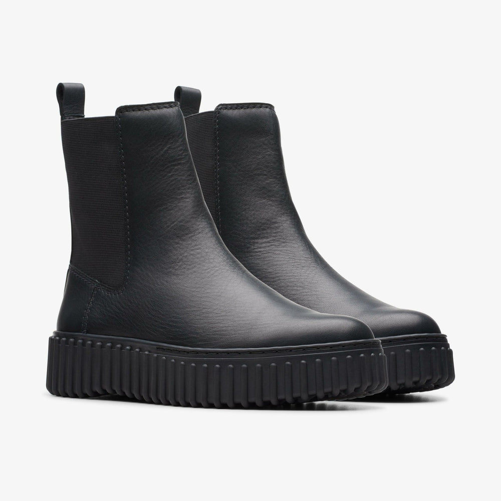 Torhill Maple Ankle Boot Black Leather | Clarks outlet - Women