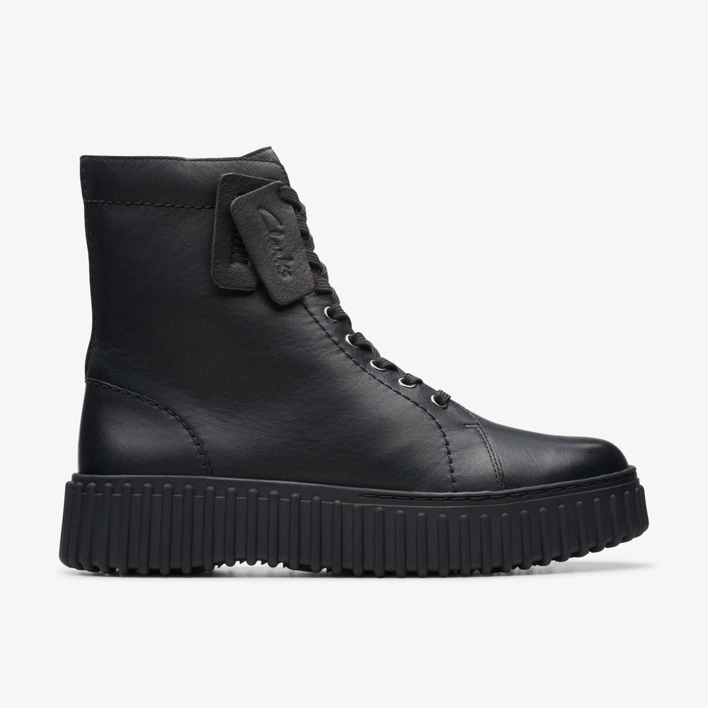 Torhill Rise Ankle Boot Black Leather | Clarks outlet - Women