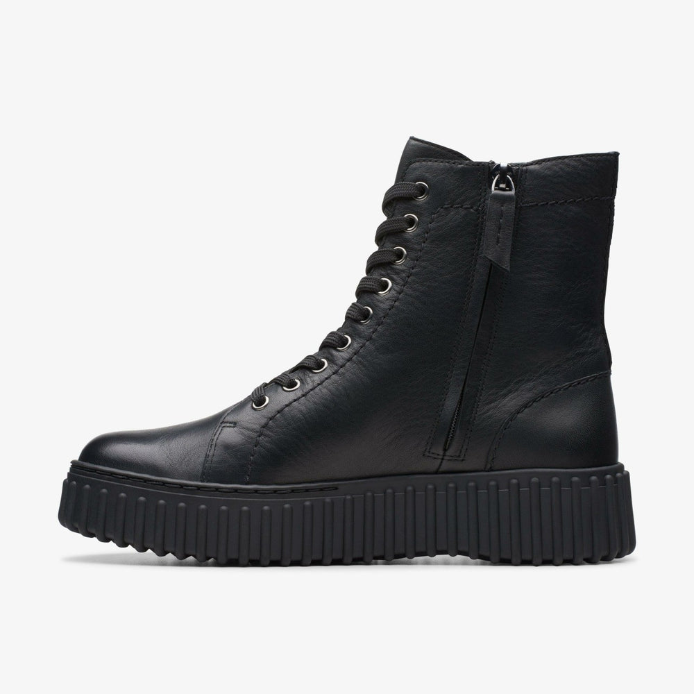 Torhill Rise Ankle Boot Black Leather | Clarks outlet - Women