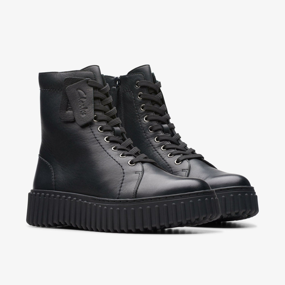Torhill Rise Ankle Boot Black Leather | Clarks outlet - Women