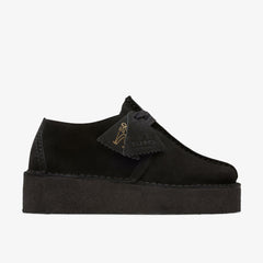 Trek Wedge Black Suede | Clarks for sale - Women